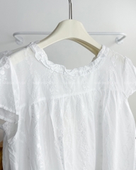 Áo Kiểu Số 292-D 57395 Tay Hến Hoa Nổi