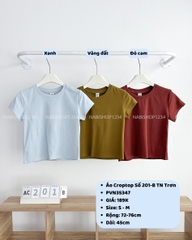 Áo Croptop Số 201-B 3221 TN Trơn