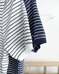 Áo Len Số 114-B Polo Viền Ren Kẻ