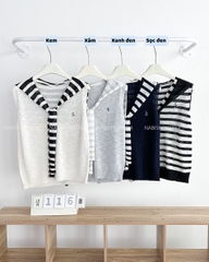 Áo Len Số 116-B Sát Nách Thêu + Khăn