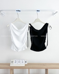 Áo Kiểu Số 301-B 5290 Thân Nhún Nơ Vai