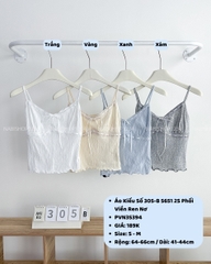 Áo Kiểu Số 305-B 5651 2S Phối Viền Ren Nơ