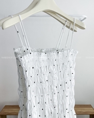 Váy Số 185-B 5978 2 Dây Nhún Chấm Bi