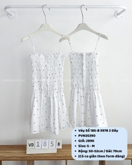 Váy Số 185-B 5978 2 Dây Nhún Chấm Bi