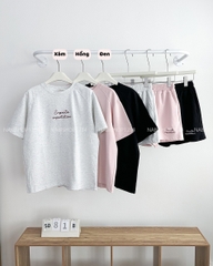 Set Đồ Số 81-B Thêu Chữ Expecte + Short