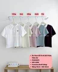 Áo Thun Số 111-M 3577 Polo Thêu Nơ