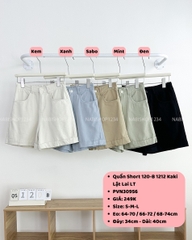 Quần Short Số 120-B 1212 Kaki Lật Lai LT