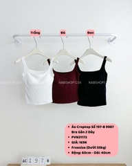 Áo Croptop Số 197-B 9987 Bra Gân 2 Dây