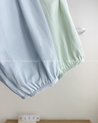 Áo Kiểu Số 188-M 6058 Nút Màu Lai Bèo