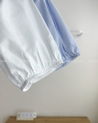 Áo Kiểu Số 201-D 9619 Cổ Bèo Tay Phồng