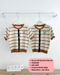 Áo Len Số 103-B Kẻ Thêu Nơ