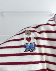 Áo Thun Số 119-M 3668 Polo Sọc Thêu Gấu