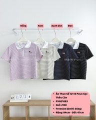 Áo Thun Số 121-B PoLo Sọc Thêu Cún
