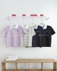 Áo Thun Số 121-B PoLo Sọc Thêu Cún