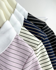 Áo Thun Số 121-B PoLo Sọc Thêu Cún