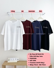 Áo Thun Số 118-M TN Thêu Chữ Mạc Yatu