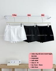 Chân Váy Số 224-D 3247 Ngắn Đai Nút