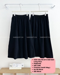 Chân Váy Số 221-U Dài Kaki Lưng Thun