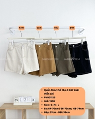 Quần Short Số 124-D 867 Kaki Viền Chỉ