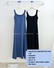 Váy Số 142-D 3265 Dài Thun Trơn 3 Lỗ