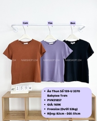 Áo Thun Số 159-U 3370 Babytee Trơn