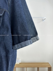 Áo Khoác Số 270-U 6635 Jean Tay Lỡ Lật
