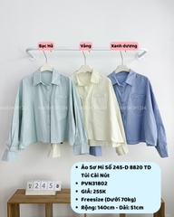 Áo Sơ Mi Số 245-D 8820 TD Túi Cài Nút