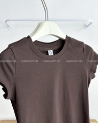 Áo Thun Số 99-D 2975 Babytee Trơn Cổ Tròn