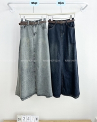 Chân Váy Số 247-D 3273 Dài Jean Xoè + Nịt