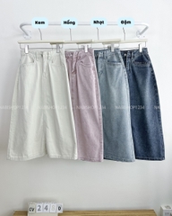 Chân Váy Số 248-D 8187 Dài Jean Chữ A
