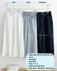 Quần Jean Số 237-D 8180 OR Trơn Lai To
