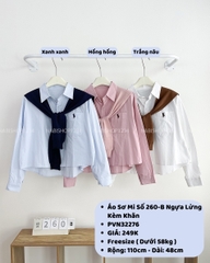 Áo Sơ Mi Số 260-B Ngựa Lửng Kèm Khăn