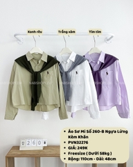 Áo Sơ Mi Số 260-B Ngựa Lửng Kèm Khăn
