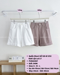 Quần Short Số 120-B 1212 Kaki Lật Lai LT