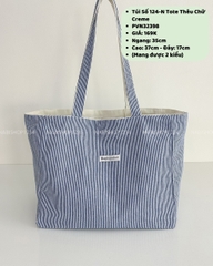 Túi Số 124-N Tote Thêu Chữ Creme