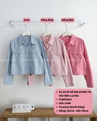 Áo Sơ Mi Số 286-B 6001 TD Nút Bấm Lai Rút