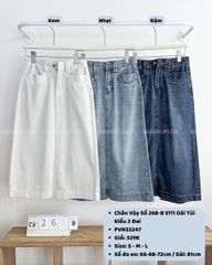 Chân Váy Số 268-B 5111 Dài Túi Kiểu 2 Đai