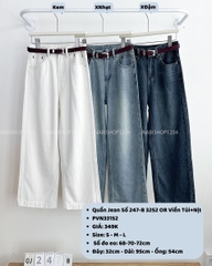 Quần Jean Số 247-B 3252 OR Viền Túi+Nịt