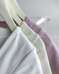 Áo Croptop Số 223-M 3702 Cổ Vuông Lai Ren