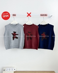 Áo Khoác Số 205-A Gile Len Gấu Buộc Nơ