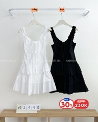(S30%) Váy Số 144-D 3369 2 Dây Tầng Bèo