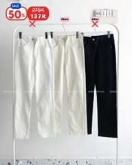 (S50%) Quần Jean Số 112-M 8136 Ống Đứng Trơn