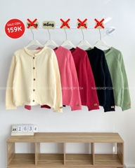 Áo Khoác Số 163-C Cardigan Nút Gỗ Tay Tag