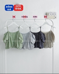 (SC99K) Áo Kiểu Số 141-D 85250 Trễ Vai Hoa Nhí