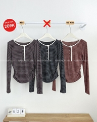 Áo Thun Số 62-B 9773 TD Kẻ Nút