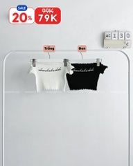 (S20%) Áo Croptop Số 130-C Trễ Vai Lai Bèo