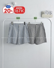 Quần Short Số 96-C 980 Kẻ Chun Sau