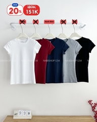 (S20%) Áo Thun Số 99-D 2975 Babytee Trơn Cổ Tròn