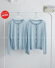 (S20%) Áo Khoác Số 143-U Cardigan Len Thêu Nơ Sau
