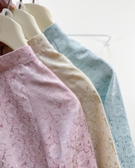 Áo Dài Số 24-C Gấm Hoa Khuy Tết